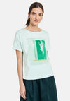 Gerry Weber Oversized Graphic Print T-Shirt, Mint Green