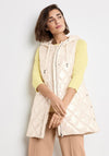 Gerry Weber Long Quilted Gilet, Pearl