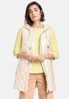 Gerry Weber Long Quilted Gilet, Pearl