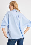 Gerry Weber Open Collar Oversized Shirt, Light Blue