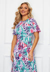 Girl in Mind Brittney Angel Sleeve Print Dress, Lilac Multi