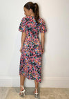 Girl In Mind Britney Floral Print Split Leg Midi Dress, Pink Multi