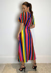 Girl In Mind Britney Colour Block Striped Midi Dress, Multi