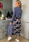 Girl In Mind Kinsley Floral & Leopard Print Mix Wrap Dress, Blue Multi