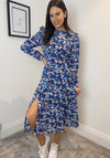 Girl In Mind Nella Long Sleeve Floral Midi Dress, Blue Multi