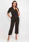 Girl in Mind Carter Ditsy Heart Jumpsuit, Black