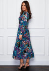 Girl in Mind Kara Sweetheart Midi Dress, Green Multi