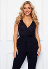 Girl in Mind Lulu Lace Top Jumpsuit, Navy