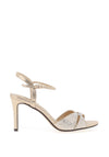 Glamour Ava Open Toe Heeled Sandals, Gold