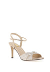Glamour Ava Open Toe Heeled Sandals, Gold