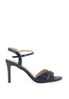 Glamour Ava Open Toe Heeled Sandals, Navy