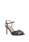 Glamour Ava Open Toe Heeled Sandals, Navy