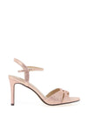 Glamour Ava Open Toe Heeled Sandals, Rose Gold