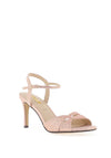 Glamour Ava Open Toe Heeled Sandals, Rose Gold