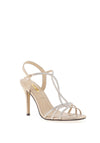 Glamour Alanis Open Toe Heeled Sandals, Gold