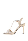 Glamour Alanis Open Toe Heeled Sandals, Gold