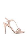 Glamour Alanis Open Toe Heeled Sandals, Rose Gold
