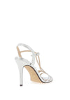 Glamour Alanis Open Toe Heeled Sandals, Silver