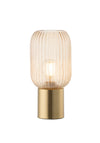 Galway Crystal Amber Fluted Glass Table Lamp