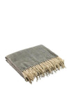 Galway Crystal Herringbone Throw, Grey