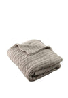 Galway Crystal Aran Knit Throw, Cool Grey