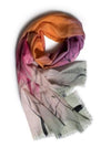Galway Crystal Merino Wool Scarf, Pink & Orange