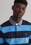 Gant Original Barstripe Heavy Rugger Polo, Pacific Blue