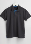 Gant Contrast Collar Pique Polo Shirt, Dark Graphite