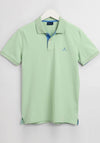 Gant Contrast Collar Pique Polo Shirt, Pastel Green
