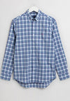 Gant Regular Multi Checked Shirt, Capri Blue