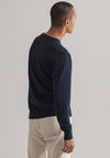 Gant Cotton C-Neck Sweater, Evening Blue