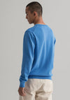 Gant Cotton C-Neck Sweater, Pacific Blue