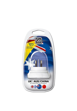 Go Travel Adaptor Plug, IRL/UK to Australia/China