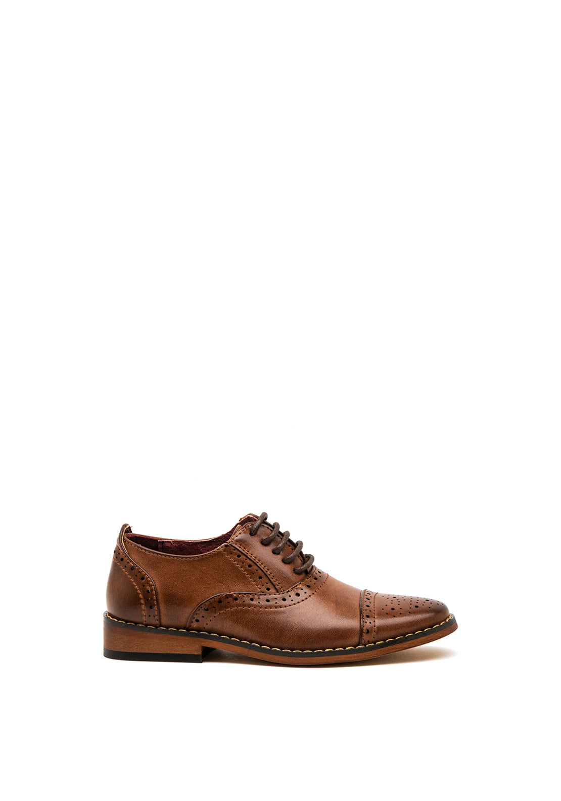 Goor Kid Boy Brogue Shoe, Brown