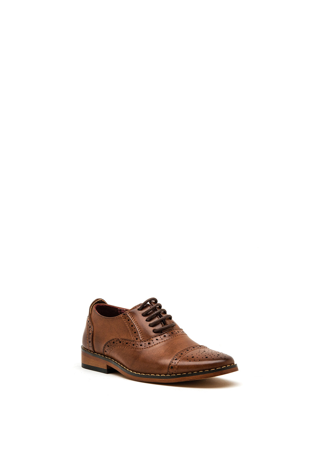 Goor Kid Boy Brogue Shoe, Brown