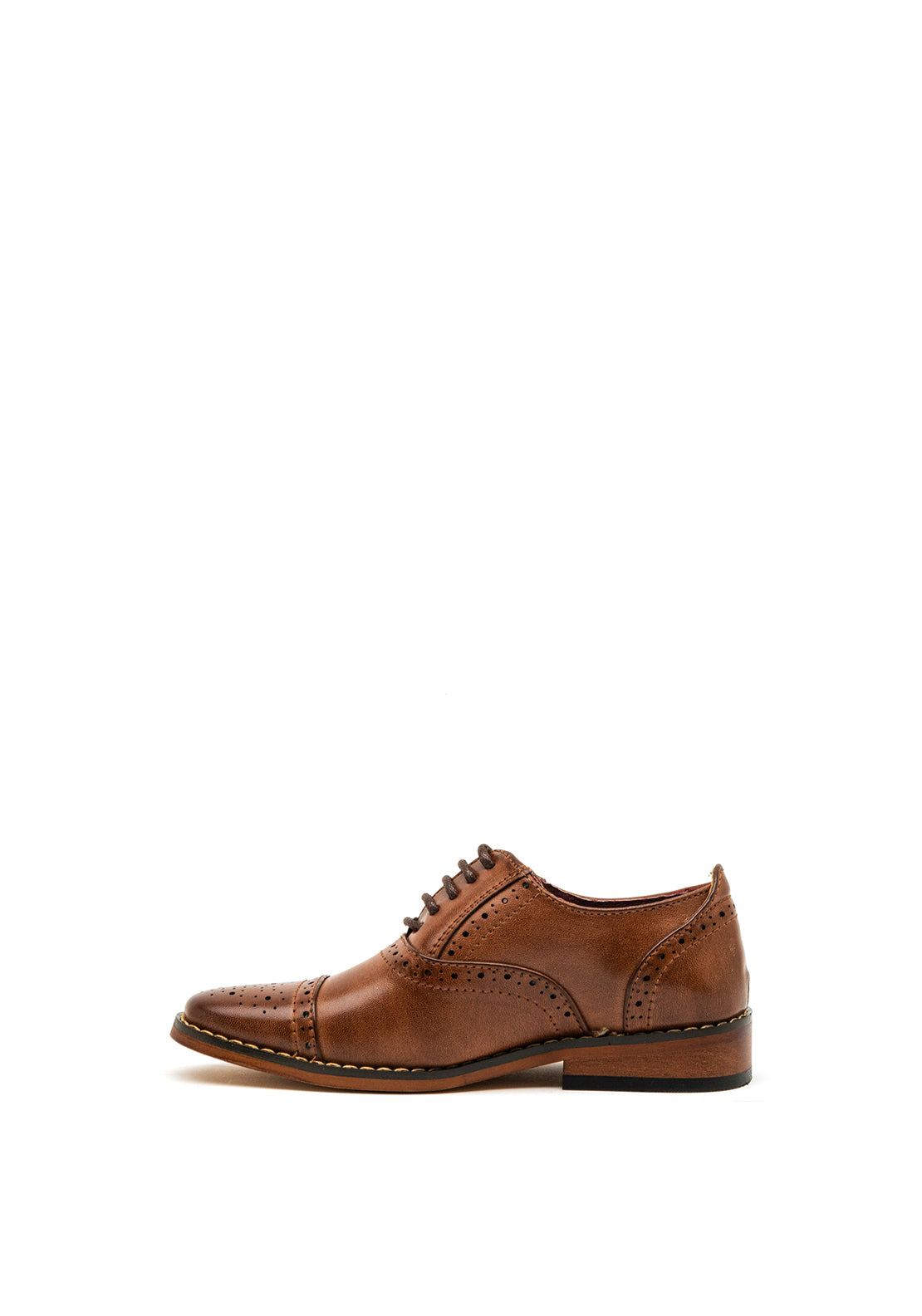 Goor Kid Boy Brogue Shoe, Brown
