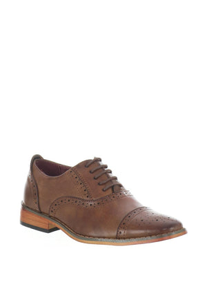 Goor Kid Boy Brogue Shoe, Brown