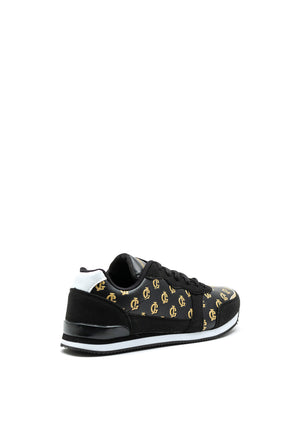 Gordon Jack Tribeca Branding Print Trainers, Black