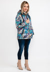 Green Goose Multi Print Quilted Short Jacket, Multi