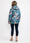 Green Goose Multi Print Quilted Short Jacket, Multi