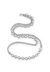 Guess Circle Chain Coin Necklace, Silver