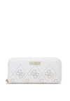 Guess Amara Zip Around Wallet, White