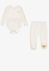 Guess Baby Two Piece Set, Cream/Gold