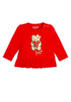 Guess Baby Girl Bear Long Sleeve Top, Red