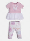Guess Baby Girl Top and Legging Set, Pink