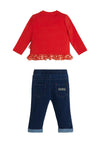 Guess Baby Girl Top and Jegging Set, Red