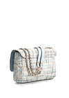 Guess Cessily Tweed Crossbody Bag, Pale Cloud