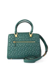 Guess Elenia Quilted Satchel, Forest