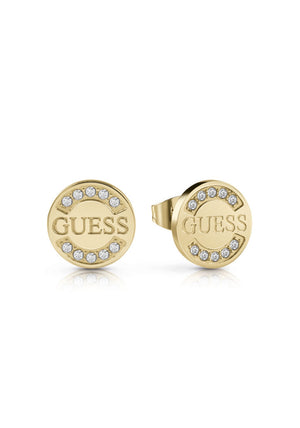 Guess Uptown Chic Crystal Earrings, Gold