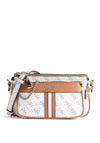 Guess Kasinta Multi Way Crossbody Bag, White & Caramel